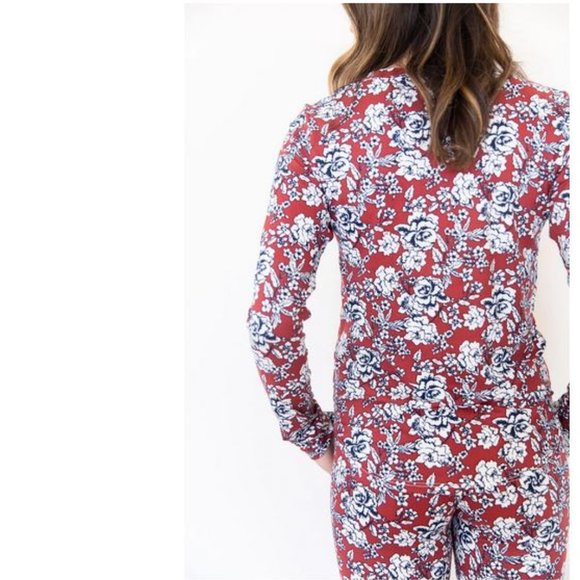 NEW! Cozys Floral Long Sleeve SET in DARK RUST / NAVY FLORAL (S) - Picture 7 of 7